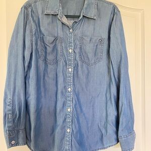 Blue Denim Button-Up Shirt